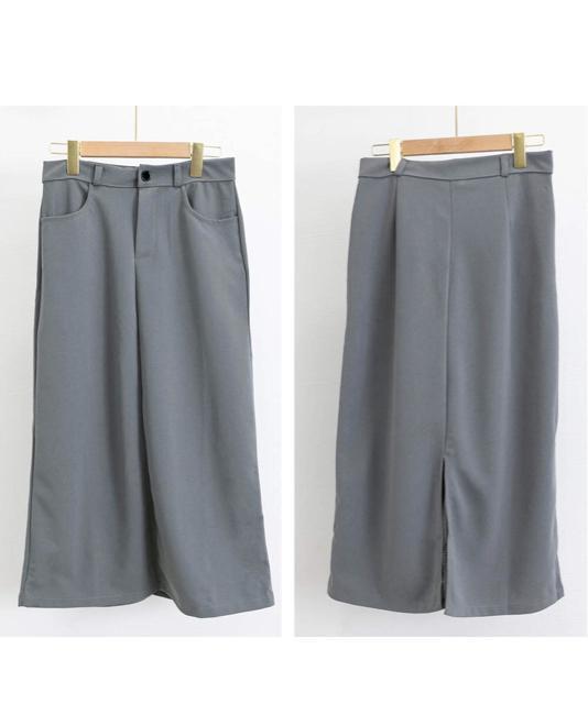 送料無料 新品 ハイウエストスリットロングスーツスカート < 女性ファッション  送料無料 新品 ハイウエストスリットロングスーツスカート < 女性ファッションの