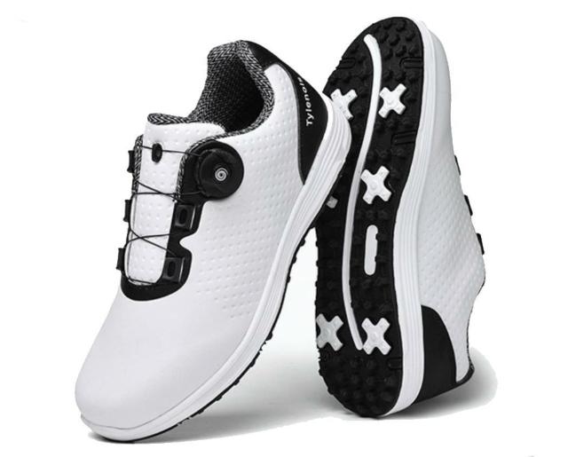 メンズ ゴルフシューズ スパイクレス ダイヤル式 ホワイト 26cm 26.5cm < レジャー/スポーツ メンズ ゴルフシューズ スパイクレス ダイヤル式 ホワイト 26cm 26.5cm < レジャー/スポーツの