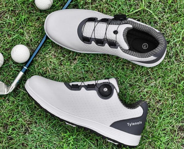 メンズ ゴルフシューズ スパイクレス ダイヤル式 ホワイト 26cm 26.5cm < レジャー/スポーツ メンズ ゴルフシューズ スパイクレス ダイヤル式 ホワイト 26cm 26.5cm < レジャー/スポーツの