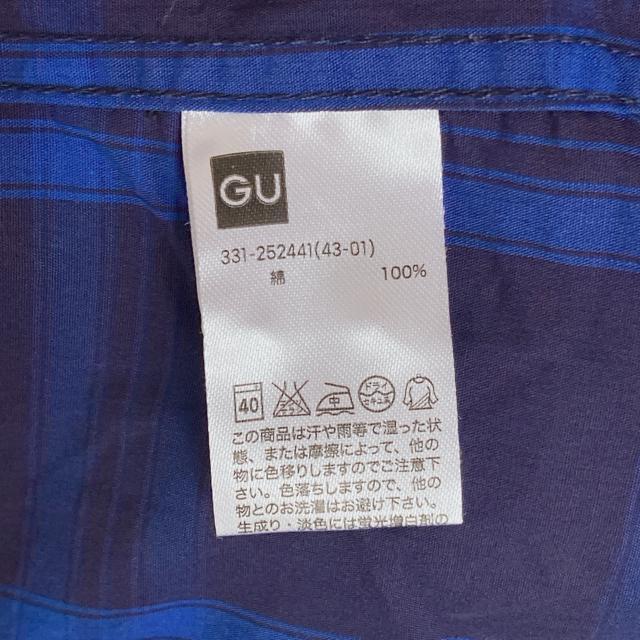 GU ジーユー チェック柄 長袖 シャツ ブラウス XL 青 推しカラー N2m < ブランド GU ジーユー チェック柄 長袖 シャツ ブラウス XL 青 推しカラー N2m < ブランドの