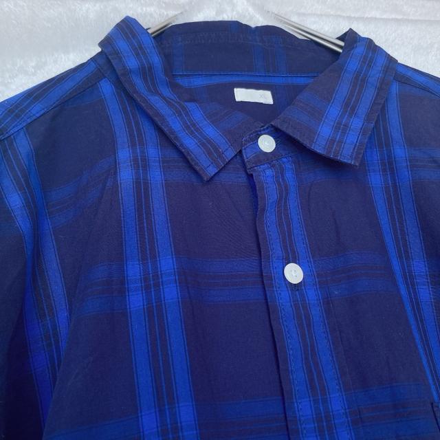 GU ジーユー チェック柄 長袖 シャツ ブラウス XL 青 推しカラー N2m < ブランド GU ジーユー チェック柄 長袖 シャツ ブラウス XL 青 推しカラー N2m < ブランドの