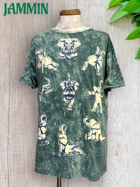 象さんヨガTシャツ エスニック ヨガ アジアン ヒッピー サイケ < 男性ファッション 象さんヨガTシャツ エスニック ヨガ アジアン ヒッピー サイケ < 男性ファッションの