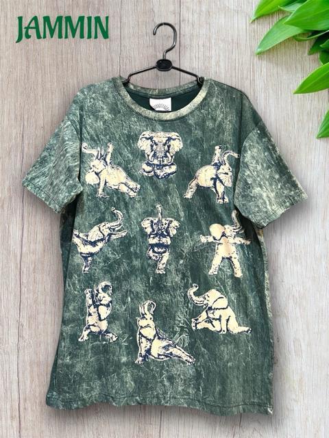 象さんヨガTシャツ エスニック ヨガ アジアン ヒッピー サイケ < 男性ファッション 象さんヨガTシャツ エスニック ヨガ アジアン ヒッピー サイケ < 男性ファッションの