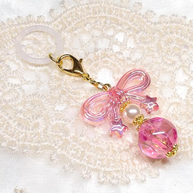 ハンドメイド☆目印チャーム☆ピンクビーズ < 女性ファッション ハンドメイド☆目印チャーム☆ピンクビーズ < 女性ファッションの