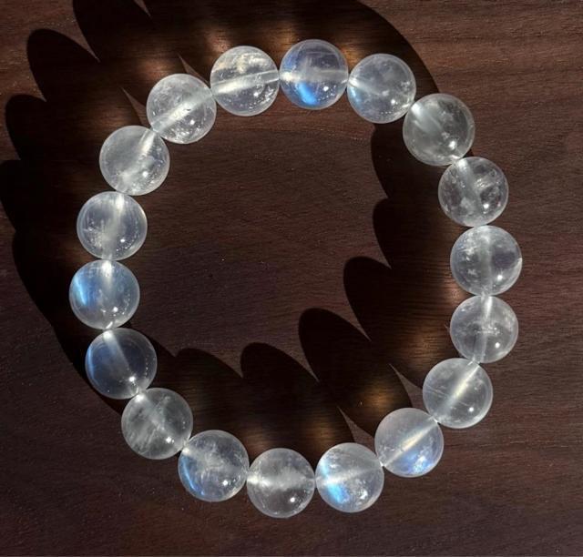 天然石 美しいブルームーンストーン ブレスレット 珠10mm 腕周り16cm < 女性アクセサリー/時計 天然石 美しいブルームーンストーン ブレスレット 珠10mm 腕周り16cm < 女性アクセサリー/時計の