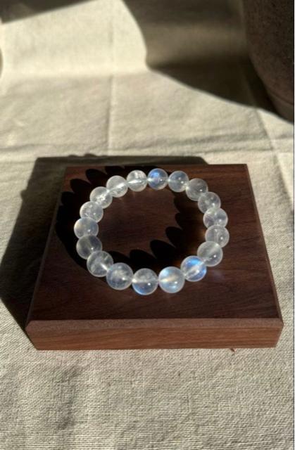 天然石 美しいブルームーンストーン ブレスレット 珠10mm 腕周り16cm < 女性アクセサリー/時計 天然石 美しいブルームーンストーン ブレスレット 珠10mm 腕周り16cm < 女性アクセサリー/時計の