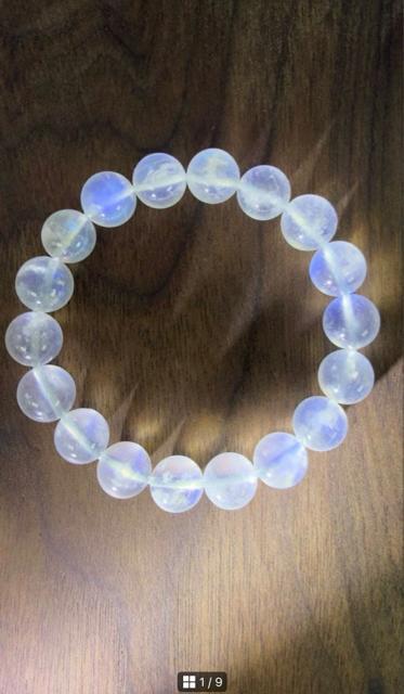 天然石 美しいブルームーンストーン ブレスレット 珠10mm 腕周り16cm < 女性アクセサリー/時計 天然石 美しいブルームーンストーン ブレスレット 珠10mm 腕周り16cm < 女性アクセサリー/時計の
