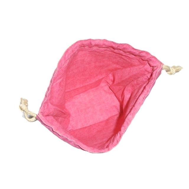 【底マチ幅が広い巾着】◆白い花×ピンク地◆裏地あり巾着 < 女性ファッション 【底マチ幅が広い巾着】◆白い花×ピンク地◆裏地あり巾着 < 女性ファッションの