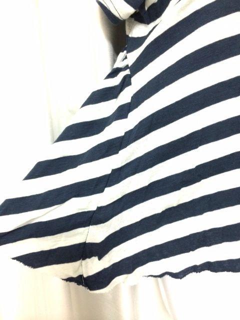 ネイビーグレーボーダーオフショルダーアシメフリルmoussy < ブランド ネイビーグレーボーダーオフショルダーアシメフリルmoussy < ブランドの