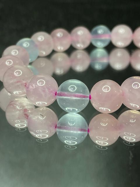 《No.368》ブラジル産 天然石アクアマリン×ローズクォーツ < 男性アクセサリー/時計  《No.368》ブラジル産 天然石アクアマリン×ローズクォーツ  < 男性アクセサリー/時計の