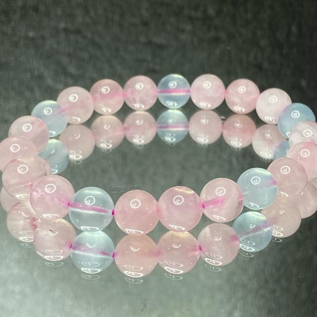 《No.368》ブラジル産 天然石アクアマリン×ローズクォーツ < 男性アクセサリー/時計  《No.368》ブラジル産 天然石アクアマリン×ローズクォーツ < 男性アクセサリー/時計の