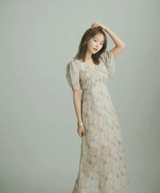 Crayme, Watercolor Tulips Dress < 女性ファッション  Crayme, Watercolor Tulips Dress < 女性ファッションの
