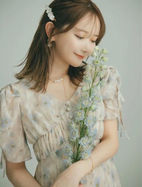 Crayme, Watercolor Tulips Dress < 女性ファッション  Crayme, Watercolor Tulips Dress < 女性ファッションの