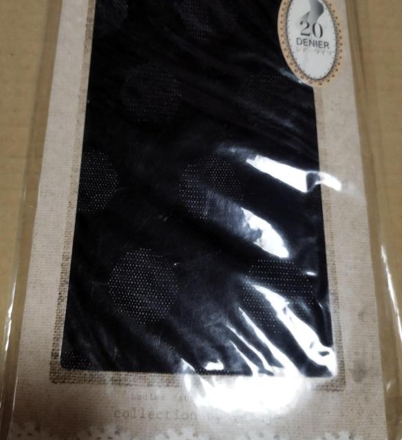 黒ドット柄タイツ 20デニール M~Lサイズ 水玉 < 女性ファッション  黒ドット柄タイツ 20デニール M~Lサイズ 水玉 < 女性ファッションの