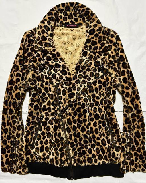 美品 ALGONQUINS アルゴンキン 起毛 ファー レオパード 柄 ライダース ジャケット ゴスロリ パンク ロック 地雷系 < ブランド 美品 ALGONQUINS アルゴンキン 起毛 ファー レオパード 柄 ライダース ジャケット ゴスロリ パンク ロック 地雷系 < ブランドの