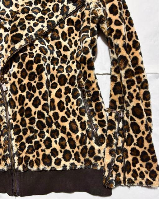 美品 ALGONQUINS アルゴンキン 起毛 ファー レオパード 柄 ライダース ジャケット ゴスロリ パンク ロック 地雷系 < ブランド 美品 ALGONQUINS アルゴンキン 起毛 ファー レオパード 柄 ライダース ジャケット ゴスロリ パンク ロック 地雷系 < ブランドの
