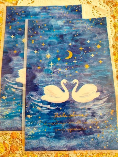 お裾分け☆白鳥柄ラッピングバック2枚☆ < インテリア/ライフ お裾分け☆白鳥柄ラッピングバック2枚☆ < インテリア/ライフの