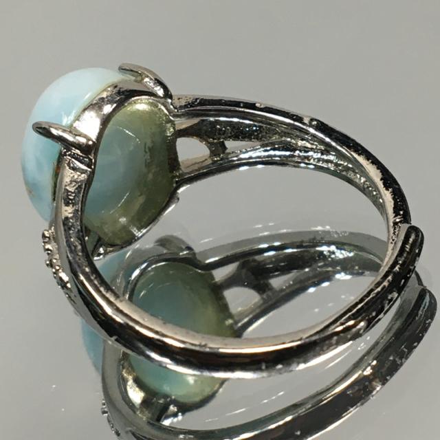 《No.R115》ドミニカ共和国 天然石ラリマー フリーサイズring < 女性アクセサリー/時計  《No.R115》ドミニカ共和国 天然石ラリマー フリーサイズring < 女性アクセサリー/時計の
