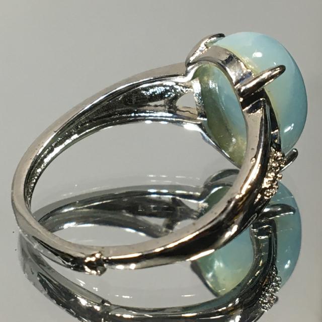 《No.R115》ドミニカ共和国 天然石ラリマー フリーサイズring < 女性アクセサリー/時計  《No.R115》ドミニカ共和国 天然石ラリマー フリーサイズring < 女性アクセサリー/時計の