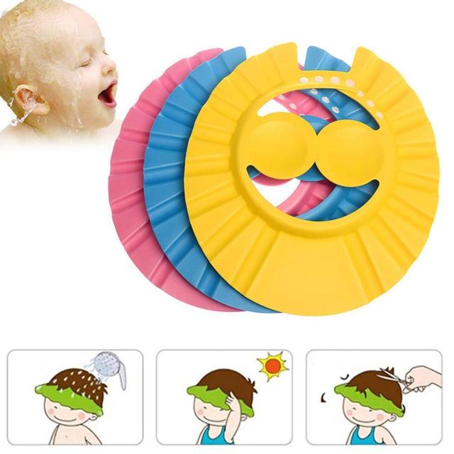 シャンプーハット★耳あて付き★イエロー★サイズ調整ボタン付き★ < キッズ/ベビー シャンプーハット★耳あて付き★イエロー★サイズ調整ボタン付き★ < キッズ/ベビーの