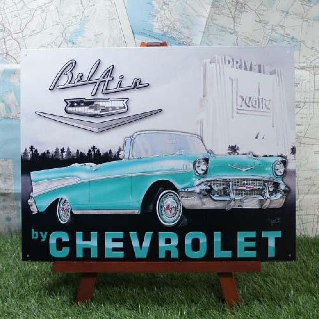 新品【ブリキ看板】Chevrolet Bel Air/シボレー・ベル・エアー Drive in Theater < ホビー  新品【ブリキ看板】Chevrolet Bel Air/シボレー・ベル・エアー Drive in Theater  < ホビーの