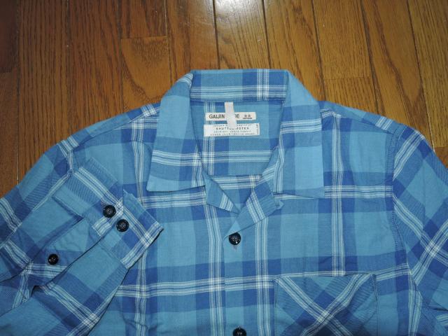 新品 ガイジンメイド GAIJIN MADE チェックシャツ M 青系 SHUTTLE NOTES 開襟 ハリランHRM < ブランド 新品 ガイジンメイド GAIJIN MADE チェックシャツ M 青系 SHUTTLE NOTES 開襟 ハリランHRM < ブランドの