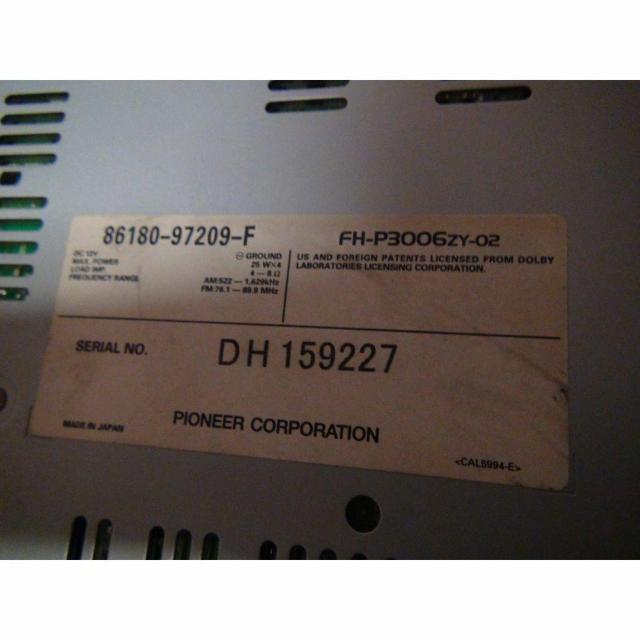 カロッツェリア FH-P3006ZY 2DINサイズ CD・MD・ラジオ !。 < 自動車/バイク カロッツェリア FH-P3006ZY 2DINサイズ CD・MD・ラジオ !。 < 自動車/バイク