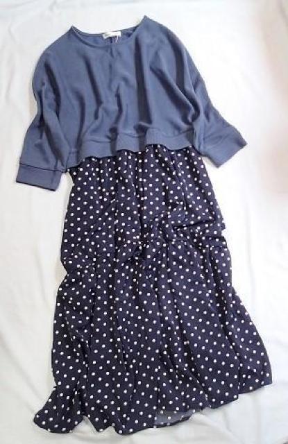 【未使用/タグ付き】Hina Style  ヒナスタイル◆異素材使い ワンピース ぽっちゃりコーデ マキシ丈/大きいサイズ3L < 女性ファッション  【未使用/タグ付き】Hina Style  ヒナスタイル◆異素材使い ワンピース ぽっちゃりコーデ マキシ丈/大きいサイズ3L  < 女性ファッションの