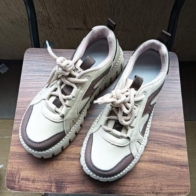 新品 25cm スニーカー ブラウン シューズ 靴 カジュアル レディース 厚底 < 女性ファッション  新品 25cm スニーカー ブラウン シューズ 靴 カジュアル レディース 厚底  < 女性ファッションの