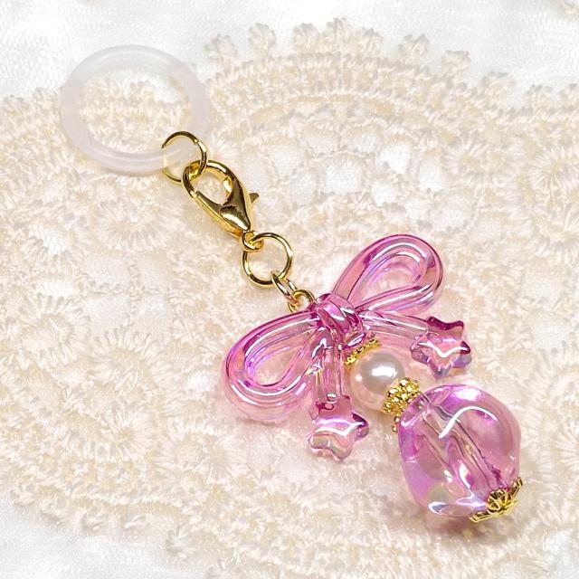 ハンドメイド☆目印チャーム☆紫ビーズ < 女性ファッション ハンドメイド☆目印チャーム☆紫ビーズ < 女性ファッションの