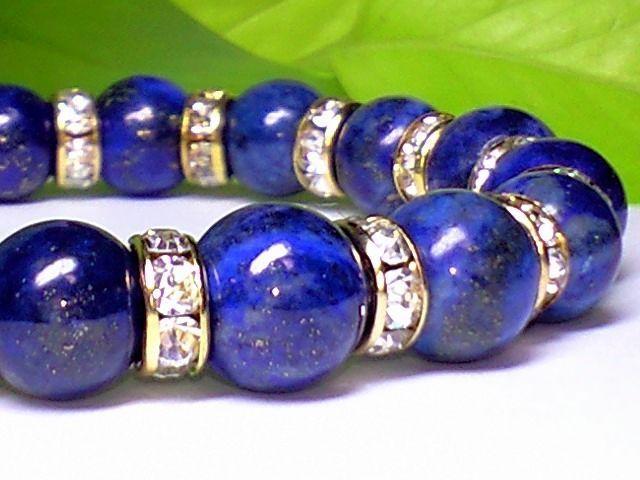 パワーストーン☆天然石!!ラピスラズリ瑠璃10ミリ数珠ブレス§金ロンデル < 女性アクセサリー/時計 パワーストーン☆天然石!!ラピスラズリ瑠璃10ミリ数珠ブレス§金ロンデル < 女性アクセサリー/時計の