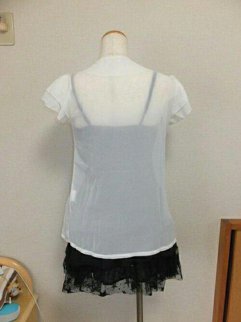 白のシフォンカットソー(56)新品未使用☆ < 女性ファッション  白のシフォンカットソー(56)新品未使用☆ < 女性ファッションの