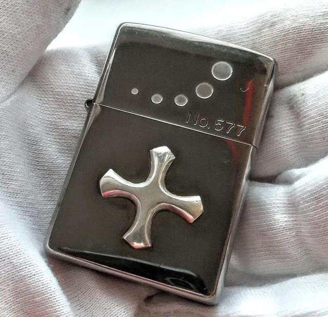 ZIPPO@Wb|C^[@Vo[ NX@SILVER cross@No.577   jt@bV 