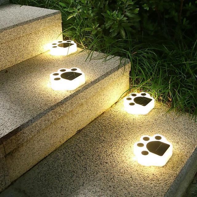 4個セット 猫 犬 動物 足跡 防水 LED ソーラー 庭 ガーデンライト < ペット/手芸/園芸  4個セット 猫 犬 動物 足跡 防水 LED ソーラー 庭 ガーデンライト < ペット/手芸/園芸の