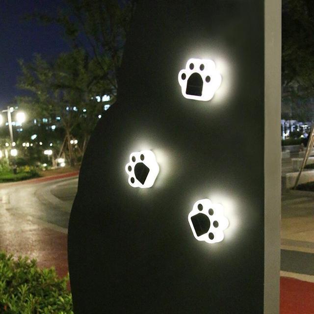 4個セット 猫 犬 動物 足跡 防水 LED ソーラー 庭 ガーデンライト < ペット/手芸/園芸  4個セット 猫 犬 動物 足跡 防水 LED ソーラー 庭 ガーデンライト < ペット/手芸/園芸の