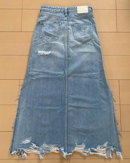 GYDA SIDE SLIT DENIM LONG SK  uh 