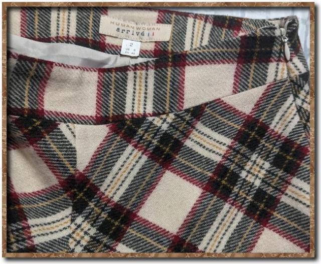 ヒューマンウーマン タータンチェックパンツ 白系 < ブランド  ヒューマンウーマン タータンチェックパンツ 白系 < ブランドの