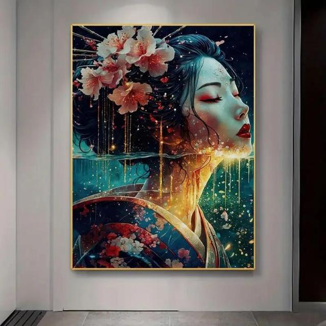 爆ヤス価格2490円★80x120cm モダンな芸者日本風景キャンバスアート - フレームレス壁飾り 超BIG 120×80cm < インテリア/ライフ 爆ヤス価格2490円★80x120cm モダンな芸者日本風景キャンバスアート - フレームレス壁飾り 超BIG 120×80cm < インテリア/ライフの