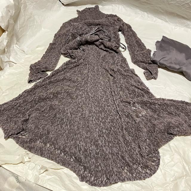 【FRAY I.D】 フロッキーストレッチレースワンピース FWF0215067 / インナー付き < ブランド  【FRAY I.D】 フロッキーストレッチレースワンピース FWF0215067 / インナー付き < ブランドの