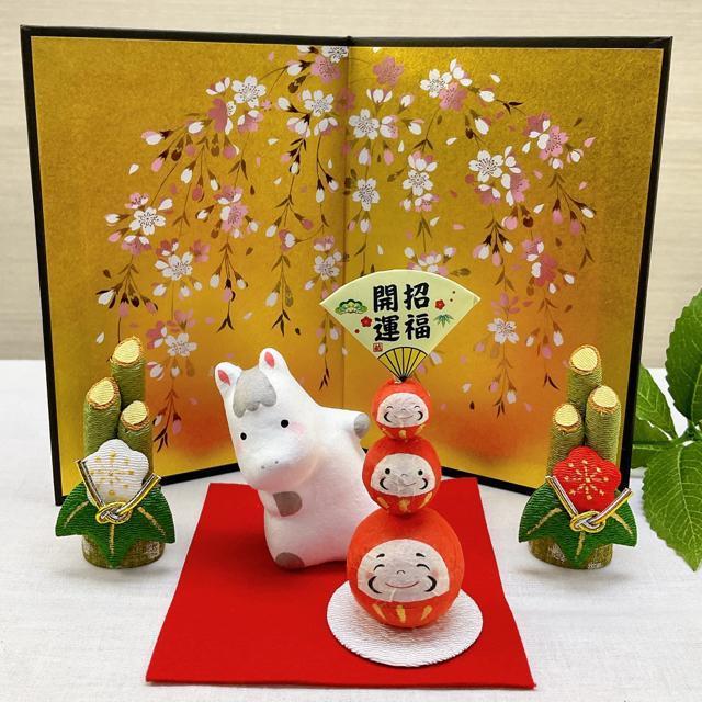 令和8年 午年飾り【のぞきうまと開運だるま】ちぎり和紙 2026年 迎春玄関飾り 新品 招福だるま リュウコドウ 日本製 < インテリア/ライフ 令和8年 午年飾り【のぞきうまと開運だるま】ちぎり和紙 2026年 迎春玄関飾り 新品 招福だるま リュウコドウ 日本製 < インテリア/ライフの