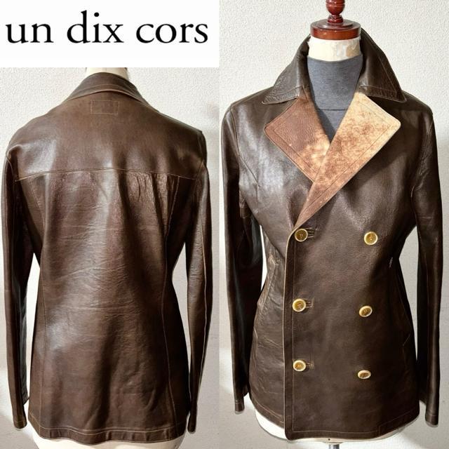 un dix cors アンディコール 高級 山羊革 レザー ジャケット ピーコート ラムレザー コート アウター リアルレザー < 女性ファッション un dix cors アンディコール 高級 山羊革 レザー ジャケット ピーコート ラムレザー コート アウター リアルレザー < 女性ファッションの