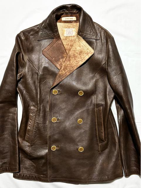 un dix cors アンディコール 高級 山羊革 レザー ジャケット ピーコート ラムレザー コート アウター リアルレザー < 女性ファッション un dix cors アンディコール 高級 山羊革 レザー ジャケット ピーコート ラムレザー コート アウター リアルレザー < 女性ファッションの