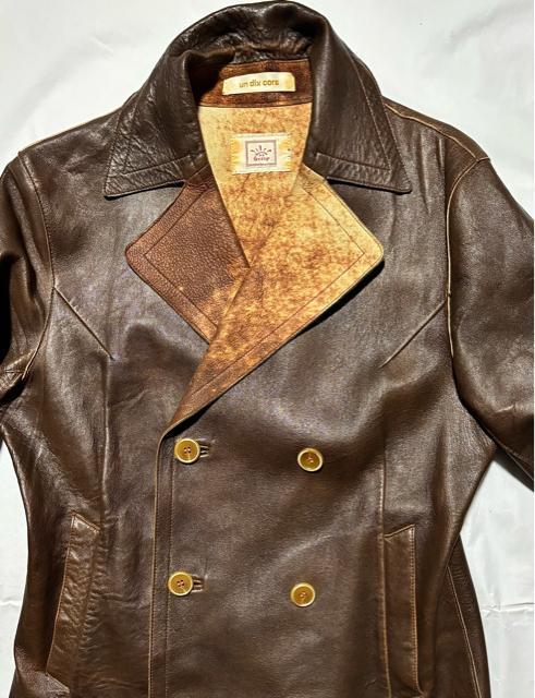 un dix cors アンディコール 高級 山羊革 レザー ジャケット ピーコート ラムレザー コート アウター リアルレザー < 女性ファッション un dix cors アンディコール 高級 山羊革 レザー ジャケット ピーコート ラムレザー コート アウター リアルレザー < 女性ファッションの