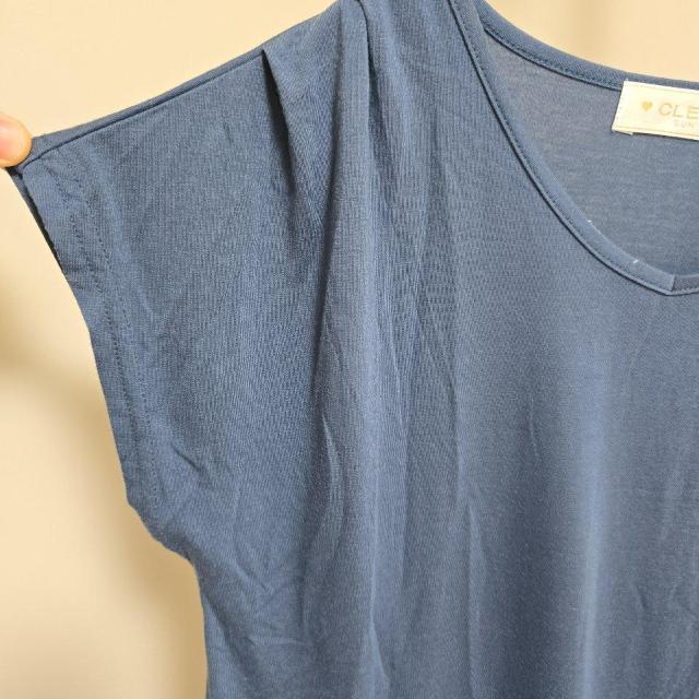 CLEO SUN�i�N���I �T���j�_�[�N�u���[ V�l�b�N �m�[�X���[�u �g�b�v�X �� �����t�@�b�V������ 