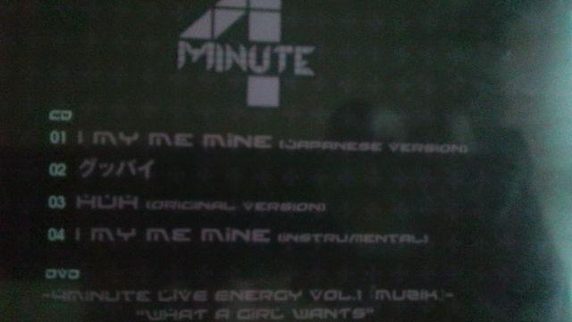 !A!4MINUTE/IMyMeMineB/CD+DVDA!J[ht!  CD/DVD/rfI 