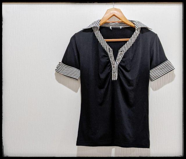 ★Tシャツ★半袖★ポロシャツ★Mサイズ同等★黒★部屋着★まとめ買い歓迎★サイズ・ブランド名の札無し★ < 女性ファッション  ★Tシャツ★半袖★ポロシャツ★Mサイズ同等★黒★部屋着★まとめ買い歓迎★サイズ・ブランド名の札無し★ < 女性ファッションの