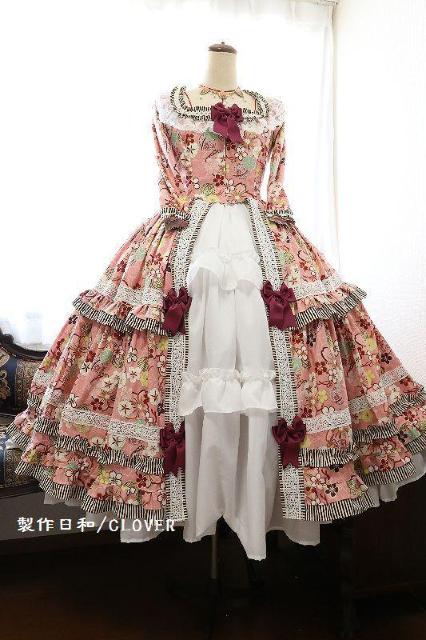 ピンク和柄ドレス S~Mサイズ < 女性ファッション  ピンク和柄ドレス S~Mサイズ  < 女性ファッションの