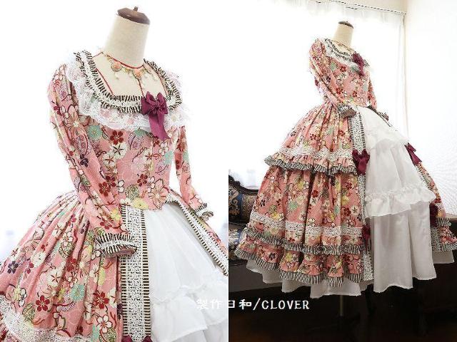 ピンク和柄ドレス S~Mサイズ < 女性ファッション  ピンク和柄ドレス S~Mサイズ < 女性ファッションの