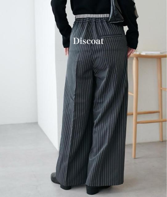 新品 Discoat★ 2タック配色パンツ < 女性ファッション  新品 Discoat★ 2タック配色パンツ < 女性ファッションの