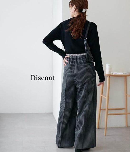 新品 Discoat★ 2タック配色パンツ < 女性ファッション  新品 Discoat★ 2タック配色パンツ < 女性ファッションの